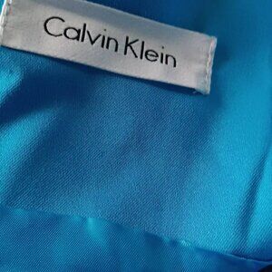 Blue Calvin Klein Pleated circle skirt spring / summer dress